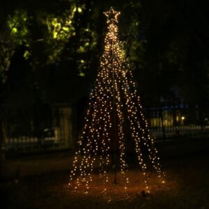 Photo du sapin de Noël lumineux en métal en location chez Private Garden